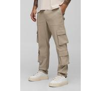 Fixed Waist Pleated PU Skinny Cargo Trouser homme - pierre - 32, pierre