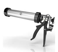 FixedbyU Pistolet à cartouche professionnel pour silicone, acrylique, colle de montage | Pistolet en silicone fermé avec rapport 18:1 | Pistolet à cartouche en métal seringue en silicone pour