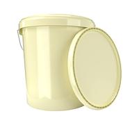 FixedByU Seau couvercle de 16 litres de crème hermétique et stable de qualité alimentaire,seau vide poignée et couvercle couvercle produits chimiques alimentaires Couleur poudre à laver colle Ivoire