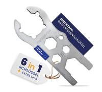 FIXEDNOW Clé pour bouteille de gaz en acier inoxydable | Clé multifonction pour bouteille de gaz avec 6 applications et une ouverture pour accrocher à un cordon