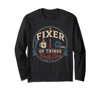 Fixer of Things Dads Club Handyman Père Humour Manche Longue