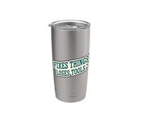 Fixes Things Loses Tools Handyman Humour Fixer Upper Gobelet isotherme en acier inoxydable double paroi