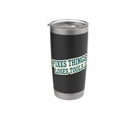 Fixes Things Loses Tools Handyman Humour Fixer Upper Gobelet isotherme en acier inoxydable double paroi