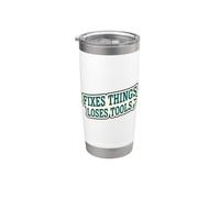 Fixes Things Loses Tools Handyman Humour Fixer Upper Gobelet isotherme en acier inoxydable double paroi