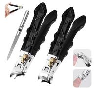 Fixhoo Ortho Clip, Fixhoo Orthoclip Nail Cutters, with Safety Lock for Ingrown Thick Nails, Large Wide Jaw Opening Toenail Cutter for Elderly Seniors (1set)