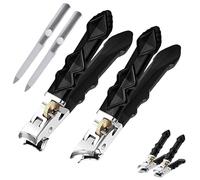 Fixhoo Orthoclip, Vianys Orthoclip, Goowebs Orthoclip, Nail Clippers with Safety Lock for Thick Nails, Large Wide Jaw Opening Toenail Cutter for Elderly Seniors(Flat+oblique)