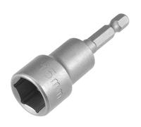 Fixinus Douilles magnétiques de 15 mm, douille hexagonale 1/4" pour tournevis à douille, perceuses et adaptateurs de douille à percussion, longueur 65 mm