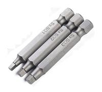 Fixinus Ensemble de embouts de tournevis carré, 1/4 pouce d'arbre hexagonal, tournevis carré, acier S2 SQ1 SQ2 SQ3, tournevis magnétique - 50 mm de longueur
