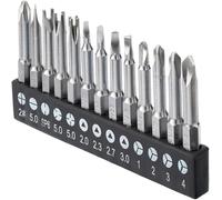 Fixinus Lot de 13 embouts de tournevis spéciaux en acier magnétique hexagonaux 1/4", cruciformes, en U, en Y, à trois points