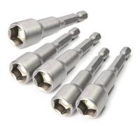 Fixinus Lot de 5 douilles magnétiques de 10 mm - Pour perceuse ou visseuse sans fil - 65 mm de long