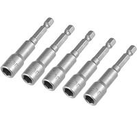 Fixinus Lot de 5 douilles magnétiques de 8 mm - Pour perceuse ou visseuse sans fil - 65 mm de long