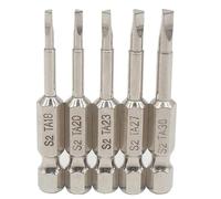 Fixinus Lot de 5 embouts triangulaires magnétiques hexagonaux 1/4" Δ1,8 - Δ3.0, acier S2, 50 mm