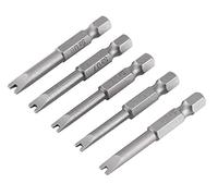 Fixinus Lot de 5 tournevis en forme de U, tige hexagonale 1/4" S2 en acier allié, tournevis en forme de U, jeu de tournevis magnétiques, longueur 50 mm