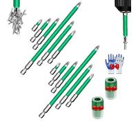 FixionTools Drill Bits, FixionTools Magnetic Drill Bits, K5 Impact Resistant Non Slip Bit, Rowgins High Magnetic Screw Driver Drill Bit Set 25 50 65 70 90 150mm Screwdriver Set for Repair (2*A)