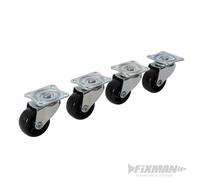 Fixman 156197 Roulettes pivotantes, 4 pcs