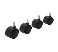 Fixman 275361 Lot de 4 roulettes doubles avec boulons de fixation pour meubles 40 mm
