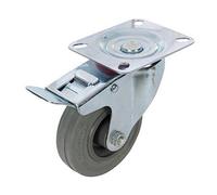 Fixman 487739 Roulette pivotante freinée caoutchouc 75 mm 50 kg