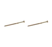 Fixman 907589 Vis à bois aggloméré, Or, 5 x 80 mm,Pack de 100 (Lot de 2)
