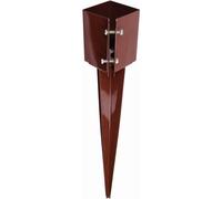 Fixman Clôture support de poteau, douille à enfoncer dans le sol 75 x 75 x 750 mm