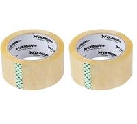 FIXMAN Ruban adhésif d'emballage transparent 48 mm x 66 m (963618) (Lot de 2)
