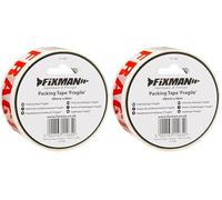 FIXMAN Ruban adhésif pour Emballage Fragile 191480-48 mm x 66 m (Lot de 2)