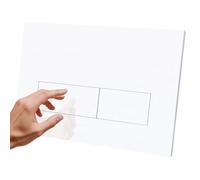 Fixnorex Plaque de Commande WC pour Geberit Sigma 01/20/30 Blanc Glacier | Déclenchement Double Chasse pour UP300 & UP320, avec Cadre et Leviers de Chasse, Dimensions 245 × 164 mm