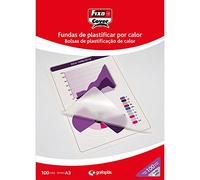 Fixo 1023000 Lot de 100 pochettes de plastification format A3, effet brillant, 303 x 426 mm, 100 m