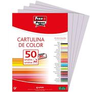 Fixo 11110372 Pack de 50 feuilles de papier bristol A4 Couleur gris perle (plusieurs coloris disponibles)