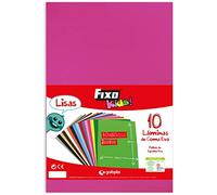Fixo Kids Lot de 10 feuilles de caoutchouc EVA uni, fuchsia, 40 A x 60 H cm