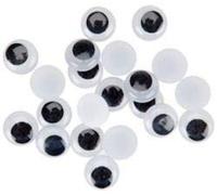 Fixo Kids Smart Wall Paint Yeux mobiles adhésifs en plastique 8 mm Ø 70 unités Noir