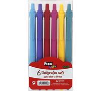 Fixo Pack de 6 Stylos Soft avec Olor. Couleurs Assorties (Grafoplás 32999).