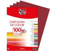 Fixo Paper 11110450 Lot de 100 feuilles de papier cartonné A4 Bordeaux 180 g