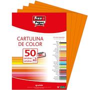 Fixo Paper 11120352 Lot de 50 feuilles de papier cartonné A3 Orange 180 g