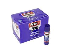 Fixo Stick - Lot de 24 bâtons de colle à pointe magique, 20 grammes, trait violet au collage, transparent à sec, sans solvant, non toxique, parfait matériel scolaire pour travaux manuels enfants