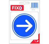 Fixo Sticker 100 x 100 mm Noir Minimaliste Obligatoire Direction