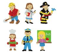 Fixo Stickers 3D en caoutchouc EVA, occupations, 12 x 17,5 cm