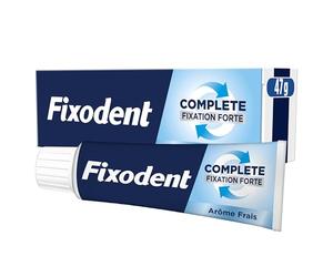 Fixodent Crème Adhésive Complete, 47g | pour Prothèses Totales et Partielles, Goût Menthe Fraîche, Fixation Forte