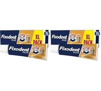 Fixodent Crème Adhésive Plus Mordant Imbattable, Pour Prothèses Totales et Partielles, Goût Neutre, Tenue Et Confort Tout Au Long De La Journée, 57ml (Lot de 2)