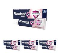 Fixodent Plus Barrière Anti-Particules Crème Adhésive pour prothèses Totales & Partielles 40ml (Lot de 4)
