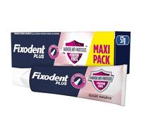 Fixodent Plus, Crème Adhésive Pour Prothèses Dentaires, Barrière Anti-Particules, Maxi Pack, Goût Neutre, 57g