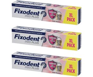 Fixodent Pro Plus Barrière Anti-Particules Goût Neutre Sachet(S) Filtre(S) 3x57 g