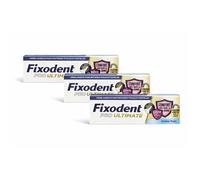 Fixodent Pro Ultimate crème adhésive fixation Forte (fraise) lot de 3x40ml