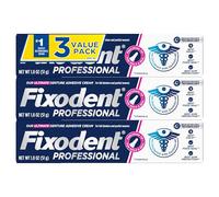 Fixodent Professional Ultimate Lot de 3 crèmes adhésives pour prothèses dentaires complètes et partielles, 51 g