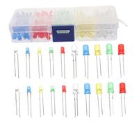 FIXOSHEE 1 ensemble Kit de Diodes LED Haute Luminosité Lumières LED Émettrices pour Projets Scientifiques avec Boîte de Rangement