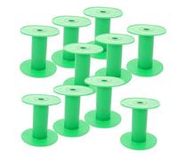 FIXOSHEE 10 Pièces Bobines Plastique Vertes Bobines Vides Légères pour Couture Broderie Tissage Fil Remplaçables