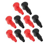 FIXOSHEE 10 pièces Couvercles Isolants PVC Anti-feu pour Batterie Housses Caoutchouc Rouge et Noir Protection pour Batterie Voiture Installation Facile