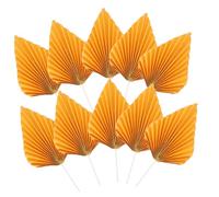 FIXOSHEE 10 Pièces Décoration Gâteau de Palmier Dorées Accessoires Cake Topper Boho pour Anniversaire Fille et Mariage Ornements Papier pour Cupcakes Fête Thème Chic