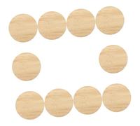 FIXOSHEE 10 pièces Disques Ronds Non pour DIY Tranches Durables avec Bords Arrondis Étiquettes Suspendues à Peindre pour Décoration Artisanale et Jeux Familiaux