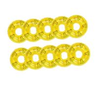 FIXOSHEE 10 Pièces Little Lifebuoy Ornements Mini Enfants Flottant Décor De Bague De Bain Jouets Accessoire De Natation PVC Jaune