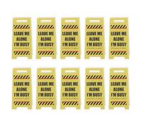 FIXOSHEE 10 Pièces Lot de 10 Porte-mémos Acryliques Doubles Faces «ne Pas Déranger» pour Bureau, Mini Panneaux de Bureau Humoristiques, Clips de Note Légers et Robustes, Accessoire Pratique